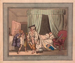 De dokter opgeroepen of het valse alarm door Thomas Rowlandson
