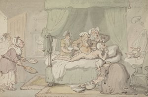 De Dokter is zo Ernstig Gekneusd dat Koppen Nodig is door Thomas Rowlandson