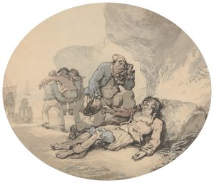 De stervende zeeman door Thomas Rowlandson