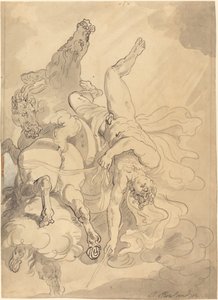 De val van Phaeton door Thomas Rowlandson