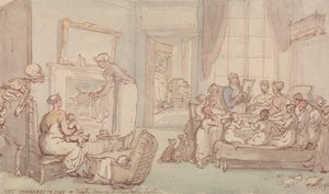 De familie van de kinderen door Thomas Rowlandson