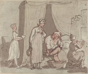 Het voetbad (drogen)