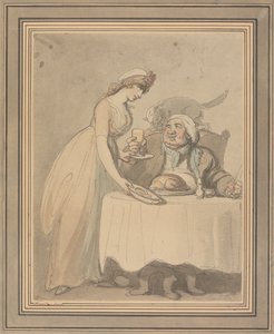 The Gourmand door Thomas Rowlandson