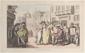 De Briefschrijver, uit Napels en de Campagna Felice: in een Serie Brieven Ad..., 1 juni 1815 door Thomas Rowlandson