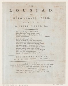 De Lousiad, Titelpagina, 1787