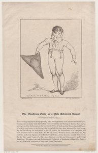 De monsterlijke krop, of een nieuw ontdekte dier, 1 maart 1802 door Thomas Rowlandson