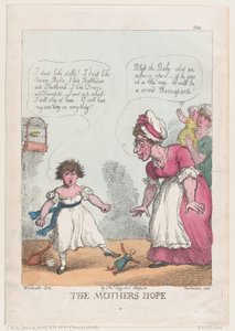 De hoop van de moeder, 21 mei 1808 door Thomas Rowlandson