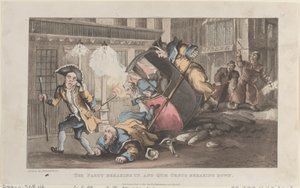Het feest loopt ten einde, en Quae Genus stort in, uit De geschiedenis van John..., 1 december 1821