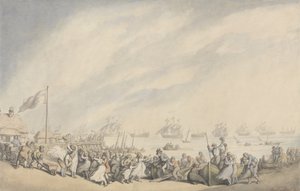 De terugkeer van de vloot naar Great Yarmouth na de nederlaag van de Nederlanders in 1797, ca. 1797