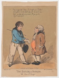 De Zeeman en de Bankier, of de Firma in Gevaar, 28 oktober 1799 door Thomas Rowlandson