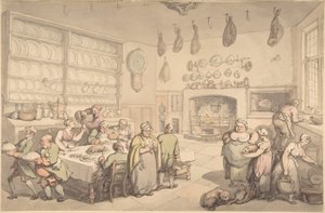 De keuken van de landheer door Thomas Rowlandson