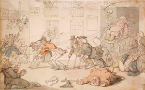 Het toneel van de dood door Thomas Rowlandson