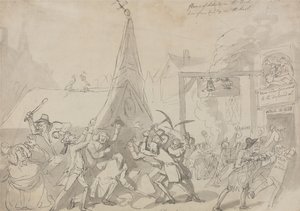 De test door Thomas Rowlandson