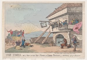 De Tijden - Of Een Uitzicht Op Het Oude Huis In Little Brittain - Met Niemand Die Gaat door Thomas Rowlandson