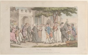De bruiloften, uit De dominee van Wakefield, 1 mei 1817 door Thomas Rowlandson