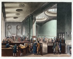 De underwriting kamer van Lloyd van Londen, een verzekeringsmaatschappij die begon te handelen in Edward Lloyd