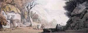 Uitzicht vanaf de kliffen, de Mumbles, Zuid-Wales door Thomas Rowlandson