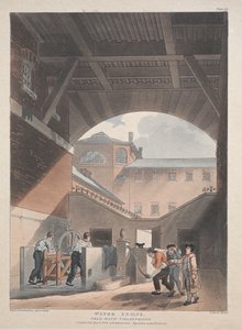 Watermotor, koud bad, veldgevangenis door Thomas Rowlandson