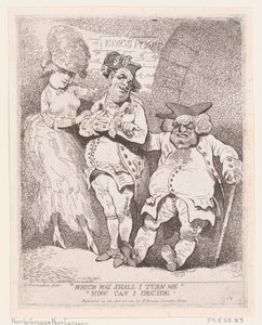 Welke kant moet ik op, hoe kan ik beslissen door Thomas Rowlandson