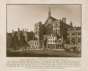 Het noordwestelijke uitzicht van Westminster Hall