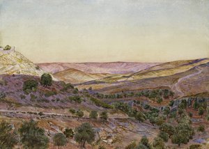 De Heuvels van Moab en de Vallei van Hinnom door Thomas Seddon