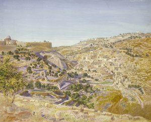 Uitzicht op Jeruzalem, 1854 door Thomas Seddon