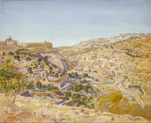 Uitzicht op Jeruzalem, 1854 door Thomas Seddon