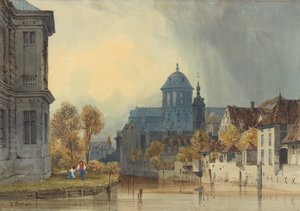 Gezicht op de Onze-Lieve-Vrouwekerk van Hanswijk, Mechelen, België door Thomas Shotter Boys