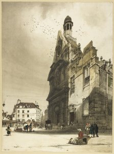 Kerk van St. Etienne du Mont, Parijs door Thomas Shotter Boys