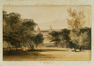 Greenwich Hospital vanuit het park, 1830 door Thomas Shotter Boys