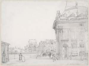 Île de la Cité vanaf het Institut, Parijs door Thomas Shotter Boys