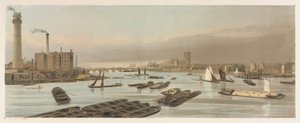 Londen Zoals Het Is: Westminster, vanaf Waterloo Bridge, 1842 door Thomas Shotter Boys
