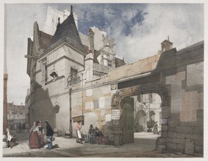 Pittoreske Architectuur in Parijs, Gent, Antwerpen, Rouen: Hôtel de Cluny, Parijs door Thomas Shotter Boys