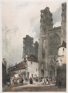 Pittoreske Architectuur in Parijs, Gent, Antwerpen, Rouen: Laon, Frankrijk door Thomas Shotter Boys