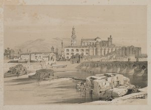 Pittoreske Schetsen in Spanje: Resten van een Romeinse Brug over de Guadalquivir, Cordova door Thomas Shotter Boys