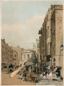 Temple Bar vanaf The Strand, Londen door Thomas Shotter Boys
