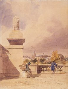 De Concordebrug gezien vanaf het terras van de Tuilerieën door Thomas Shotter Boys