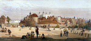 Tower of London, 1842 door Thomas Shotter Boys