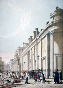 Uitzicht op de Bank of England, City of London door Thomas Shotter Boys