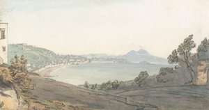 Chiaja van Napels vanaf Posillipo door Thomas Smith of Derby