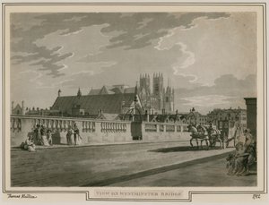 Uitzicht op Westminster Bridge door Thomas Snr. Malton