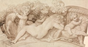 Reliëf Ontwerp voor een Zilveren Zoutvat door Thomas Stothard