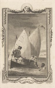 Robinson Crusoe, uit de Novelists Magazine, uitgegeven 1781 door Thomas Stothard