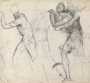 Schets van Klassieke Figuren in Actie door Thomas Stothard