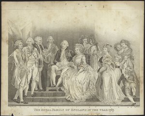 De koninklijke familie van Engeland in het jaar 1787