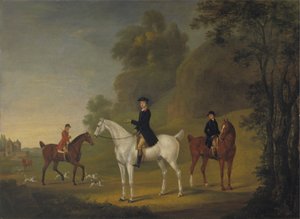 Lord Bulkeley en zijn Harriers, zijn Jager John Wells en Whipper-In R. Jennings