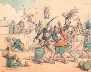 De introductie van artillerie, ca. 1884 door Thomas Strong Seccombe