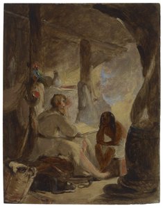 Robinson Crusoe en Vrijdag in de Grot