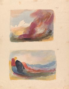 Twee Tekeningen op Eén Blad: Landschap - Kleurwassing, Titian (nr. 9); Landschap - kleurwassing, Rubens (nr. 10)