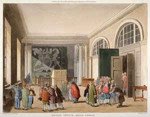Interieur van het Accijnskantoor, Old Broad Street, City of London, 1810